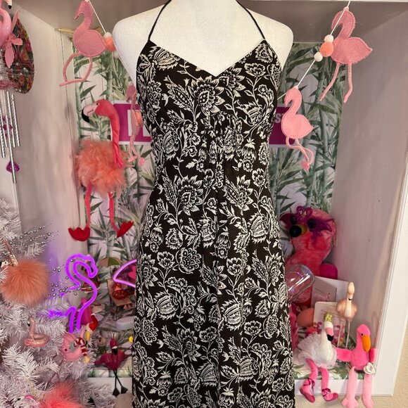 Ann Taylor Dresses & Skirts - Ann Taylor Brown White Floral Maxi Halter Dress 0 Nice!